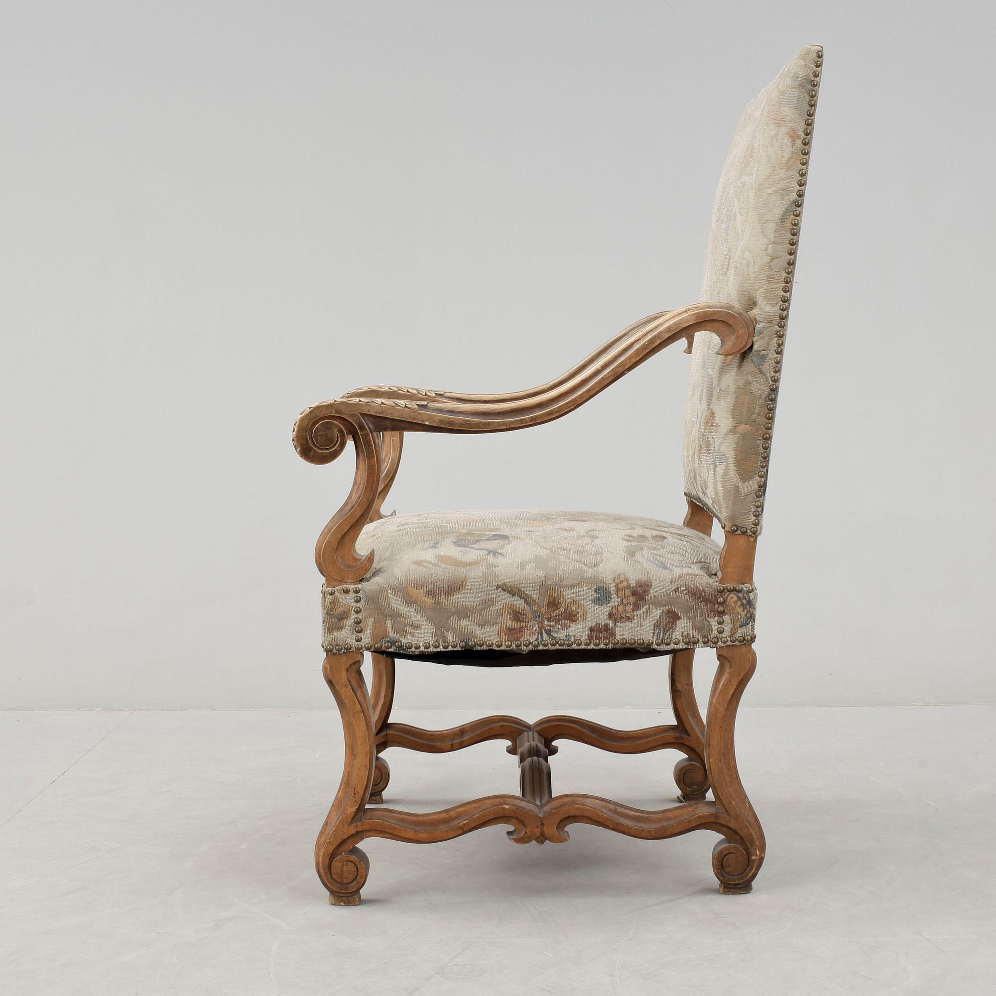 KARMSTOL, barockstil, 1800-tal.