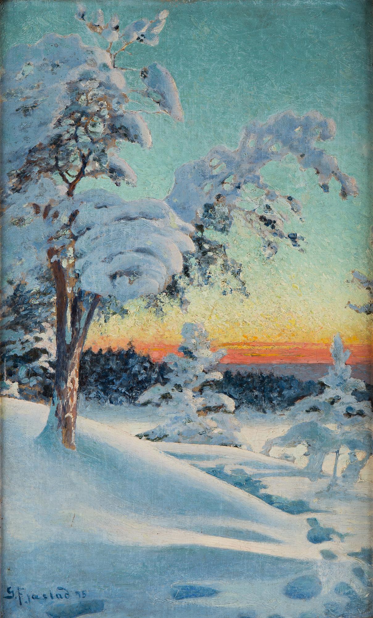 GUSTAF FJAESTAD, oil on canvas, signed and dated -95.