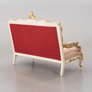 A Luis XV-style sofa, later part of the 19th century.