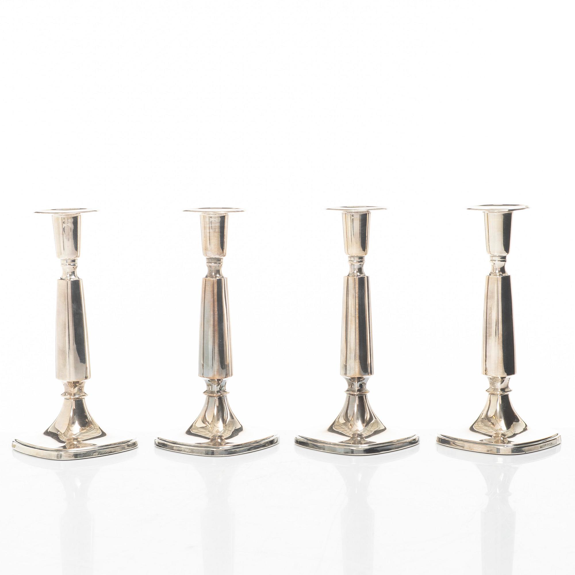 Tore Eldh, ljusstakar, 4 st, silver, Alton, Falköping.