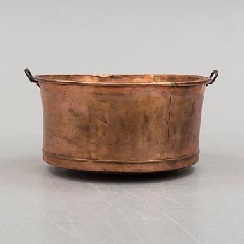 a circa 1900 copper barrel.