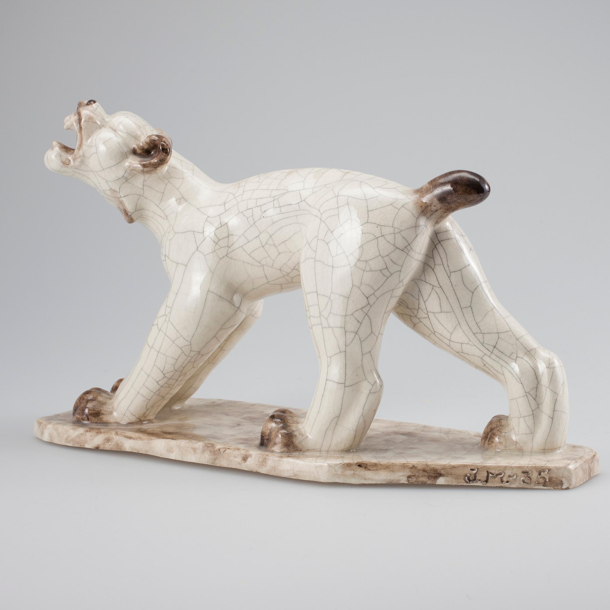 JOSEF MANUEL, skulptur, porslin, signerad och daterad -35.