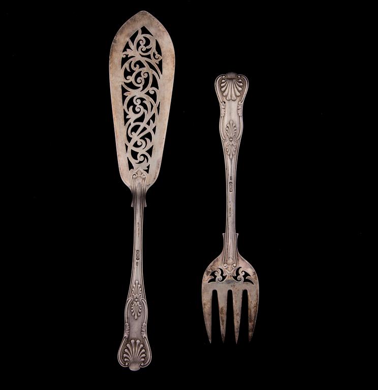 SERVERINGSBESTICK, silver, England, Sheffield 1902, vikt 261 g.