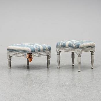 Two 18th Century Gustavians foot stools.