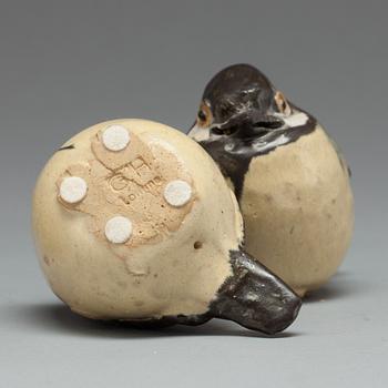 GUNNAR HANSSON, 4 st, stengods, monogramsignerade.