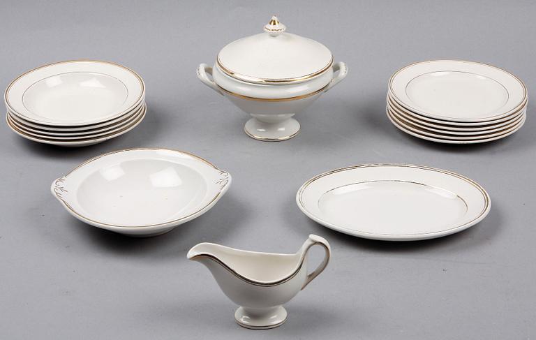 BARNSERVIS, 15 delar, flintgods, Gustavsberg. 1900-talets första hälft.