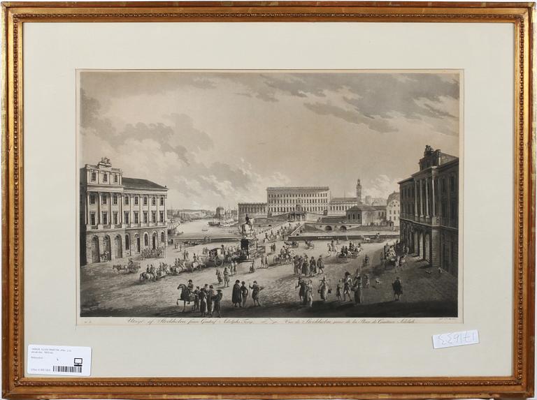 ELIAS MARTIN, efter, 2 st, akvatinter, 1800-tal.