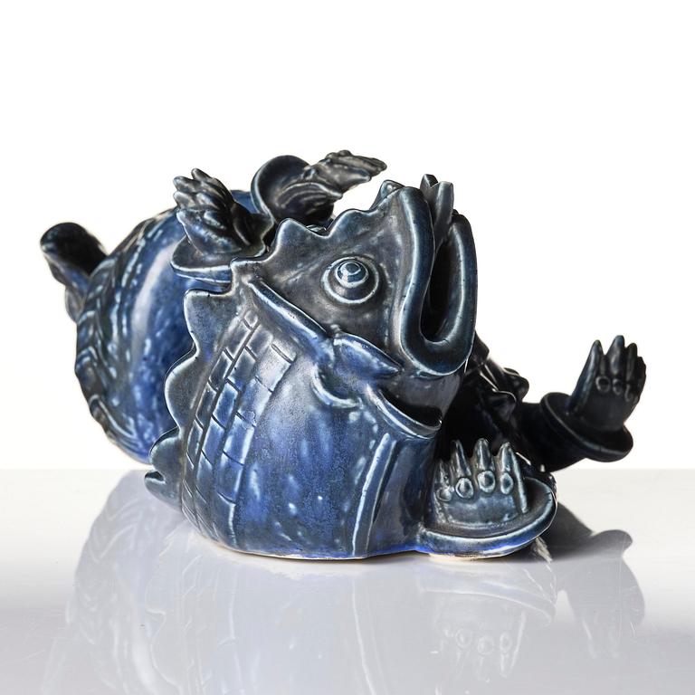 Wilhelm Kåge, a stoneware sculpture of a dragon, Gustavsberg, 1939.