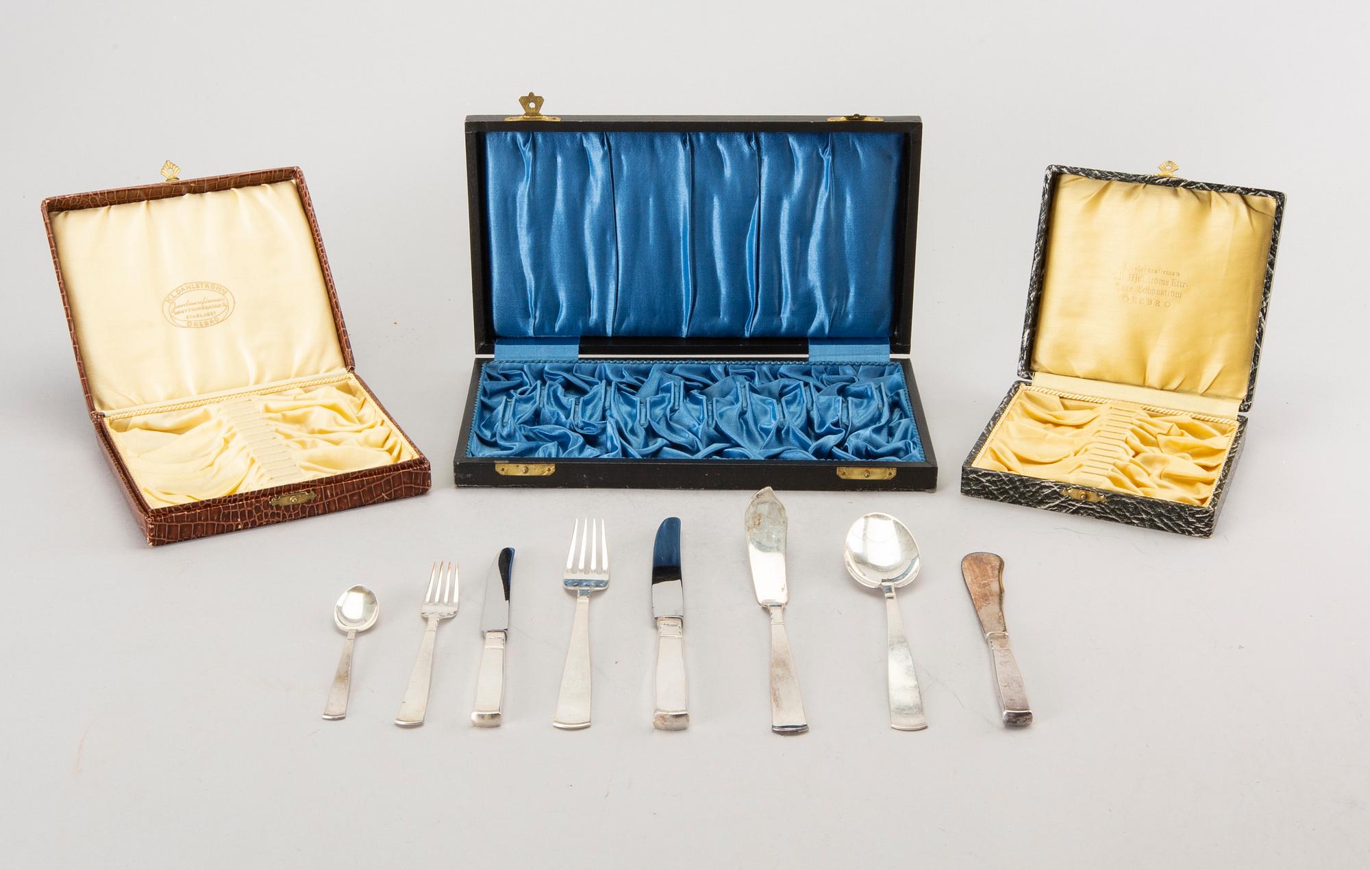 A set of Rosenholm silver cutlery, 108 pieces. Total weight incl. steel blades app. 3200 gram.