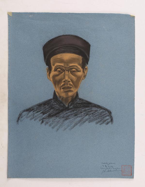 A set of 39 pastels by Vivian Dorf, from Johan Gunnar Andersson's last expedition to China and Tibet 1936-1938.