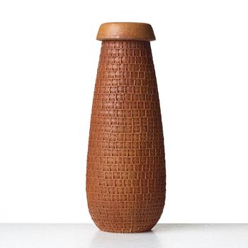 Stig Lindberg, a stoneware vase, Gustavsberg studio, Sweden 1962.