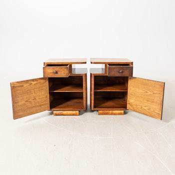 Sängbord, ett par, Art Deco 1900-talets första hälft.