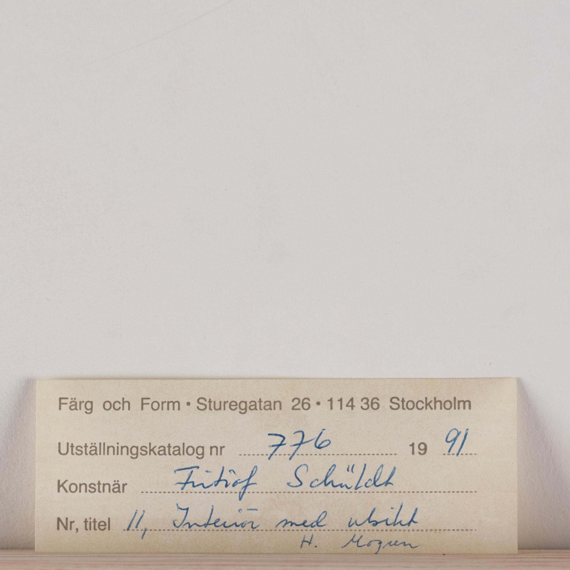 Fritiof Schüldt, "Interiör med utsikt".