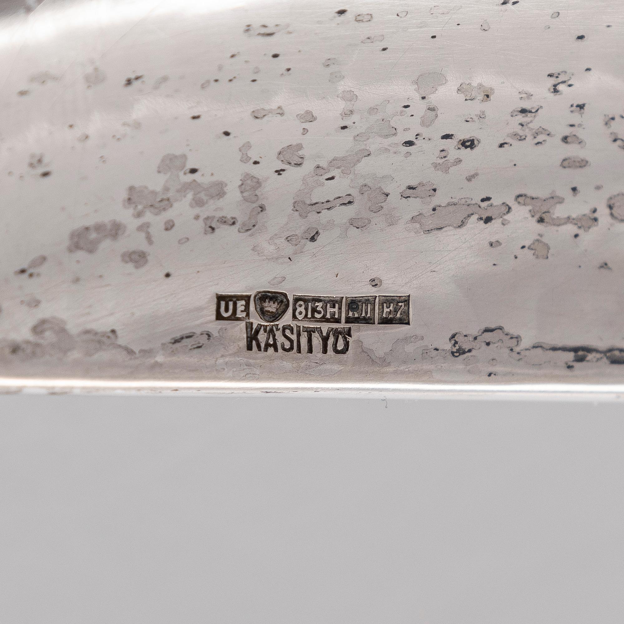 Unto Erälampi, fat, 2 st, silver, Riihimäki, Finland 1961 och 1962.