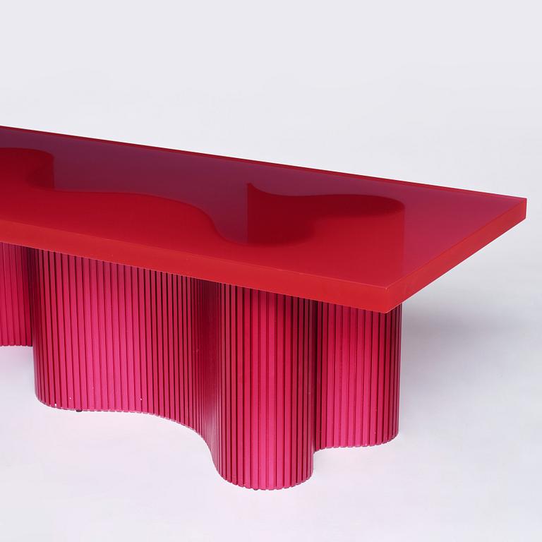 Erik Olovsson, a low table, 'Spine', Studio E.O., his own studio, 2020.