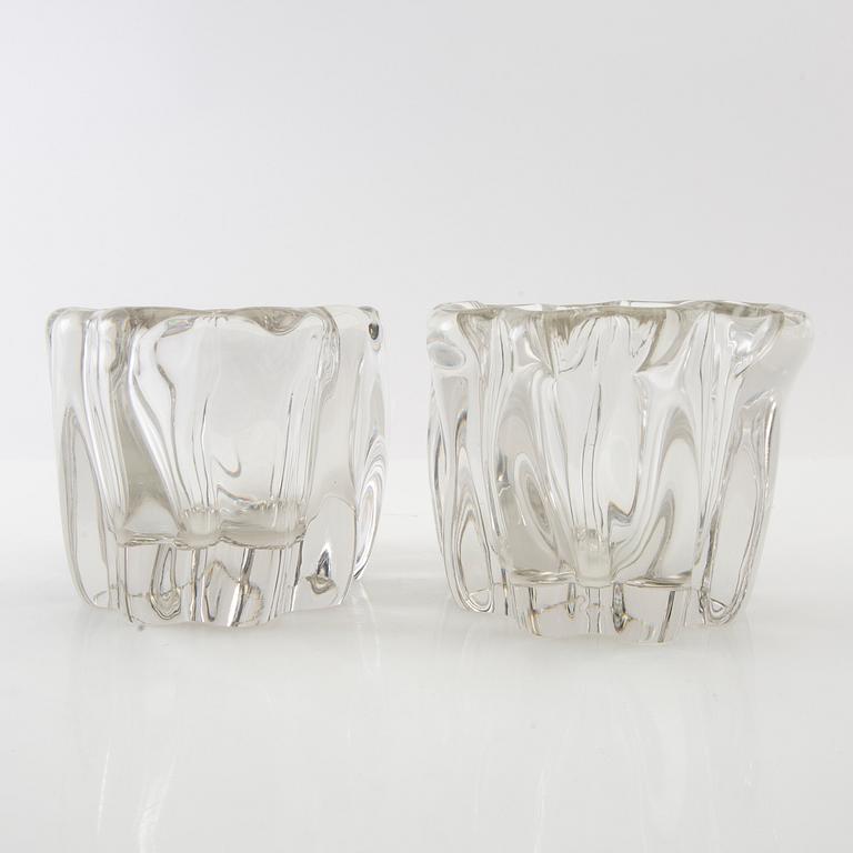 Tapio Wirkkala, vases 2 pcs "Kalvolan kanto" (Stump), signed Iittala.