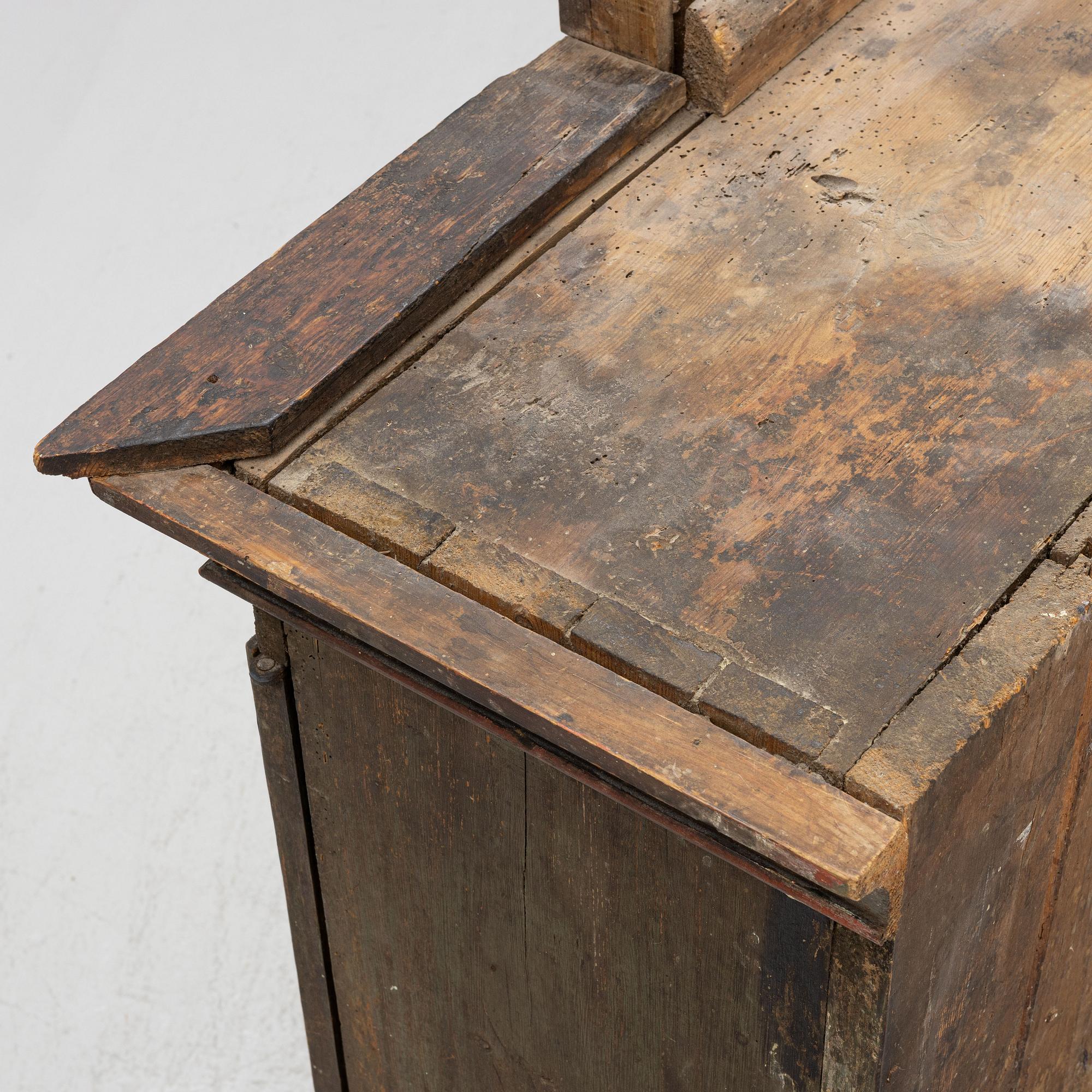 Cabinet., folk art, dated 1808.