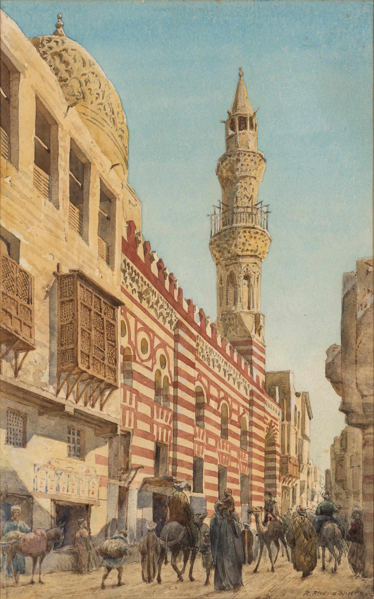 RICHARD PHENE SPIERS, watercolor on paper, signed.