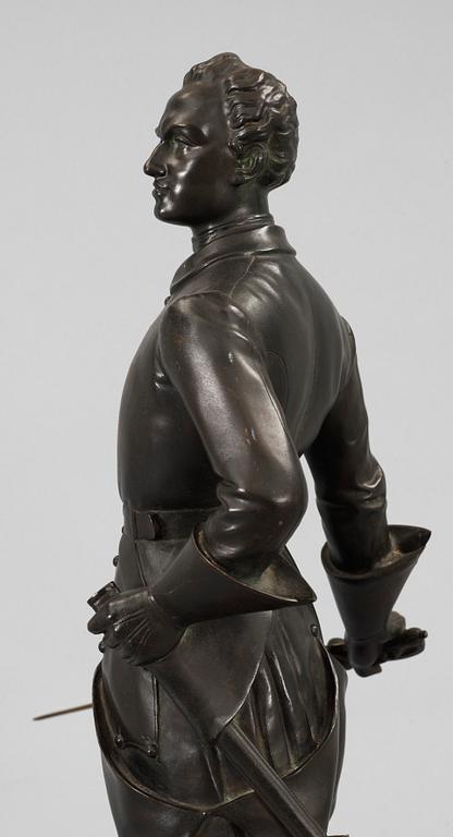 OKÄND KONSTNÄR, skulptur, brons, 1900-tal. Gjutarstämplar Otto Meyers gjuteri.