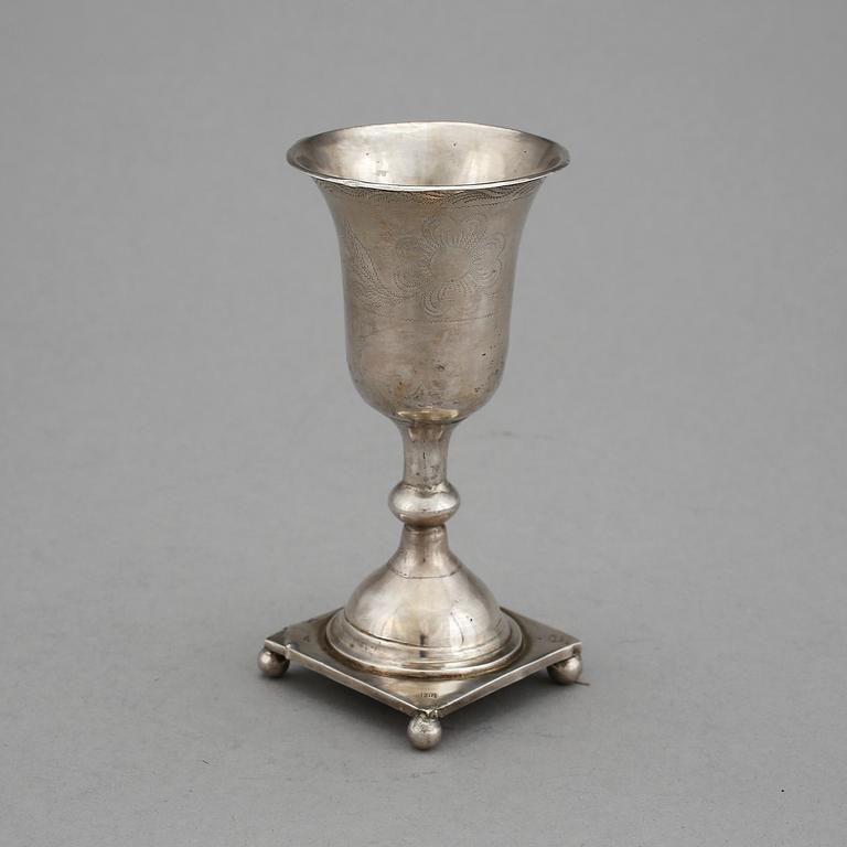 SUPKALK, silver, Simrishamn, N. Ramberg, stämplad 1835. Tot vikt ca 35 gram.