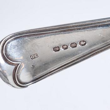 Bestickservisdelar, 16 st, bl.a. Charles Lias, London, England 1844.