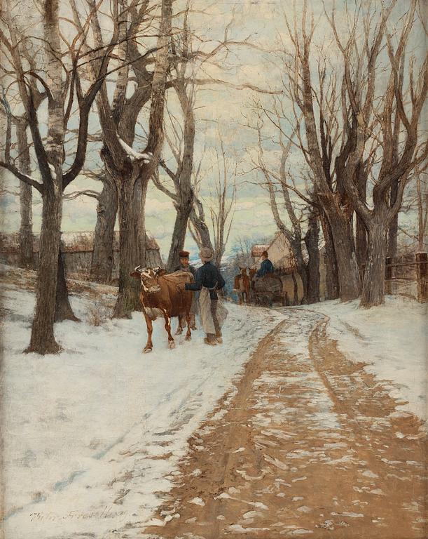 Victor Forssell, Winter road, Stockholm.