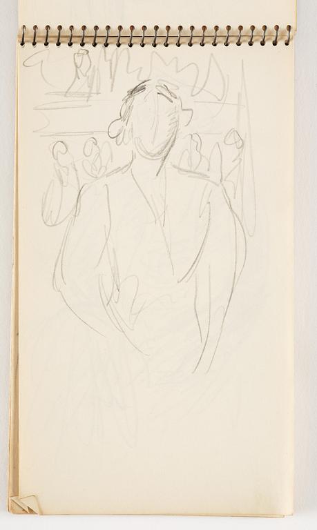 Lotte Laserstein, 4 skissböcker med blyertsteckningar.