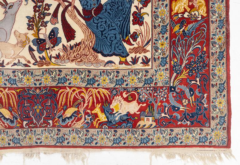 Matta, semiantik Isfahan, centrala Iran c. 225 x 143 cm.