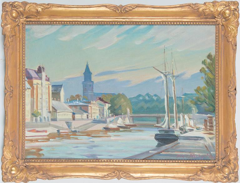 Ali Munsterhjelm, Vy över Aura å.