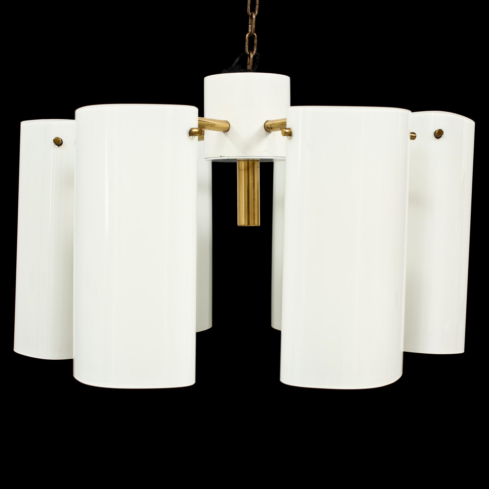 TAKLAMPA, "Ark" design Gert Nyström, Fagerhults, 1969. H 25.