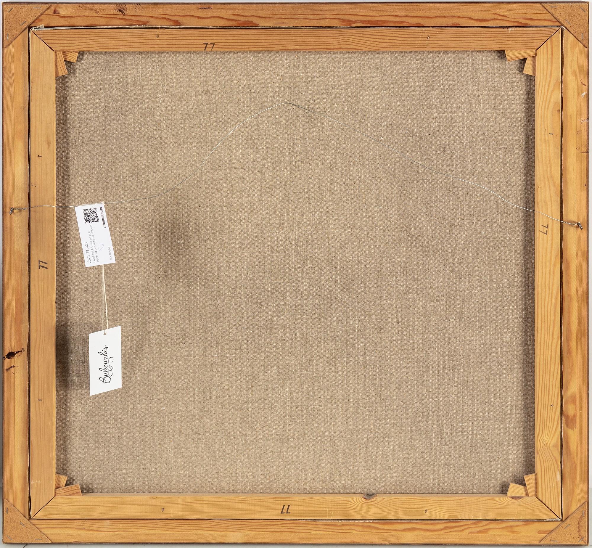 LARS PIRAK, oil on canvas, signed and dated -89.