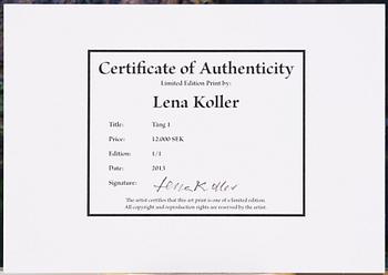 Lena Koller, "Tång", 2013.