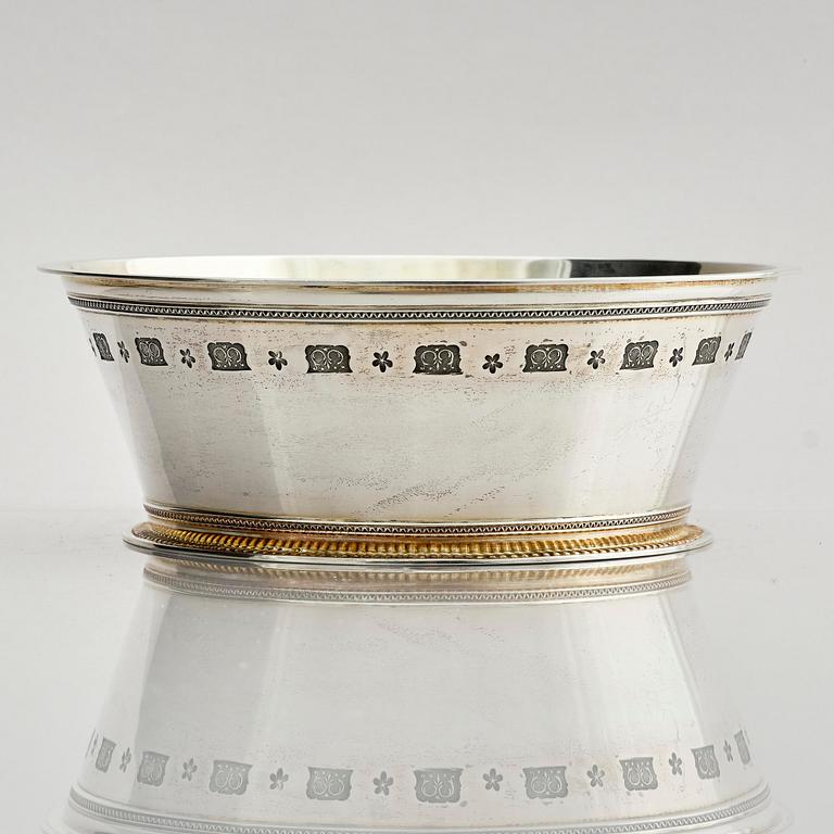 Wiwen Nilsson, a parcel-gilt sterling silver bowl, the so called 'Byzantine' bowl, Lund Sweden 1949.