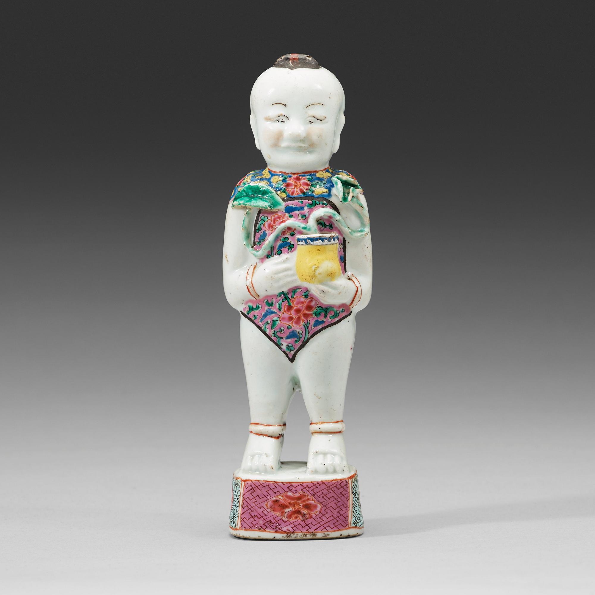 FIGURIN, porslin. Qingdynastin, 1700-tal.