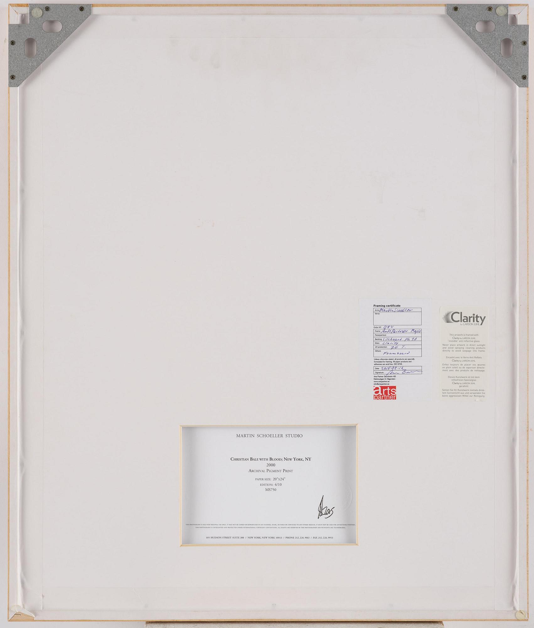 Martin Schoeller, "Christian Bale with Blood; New York, NY", 2000.