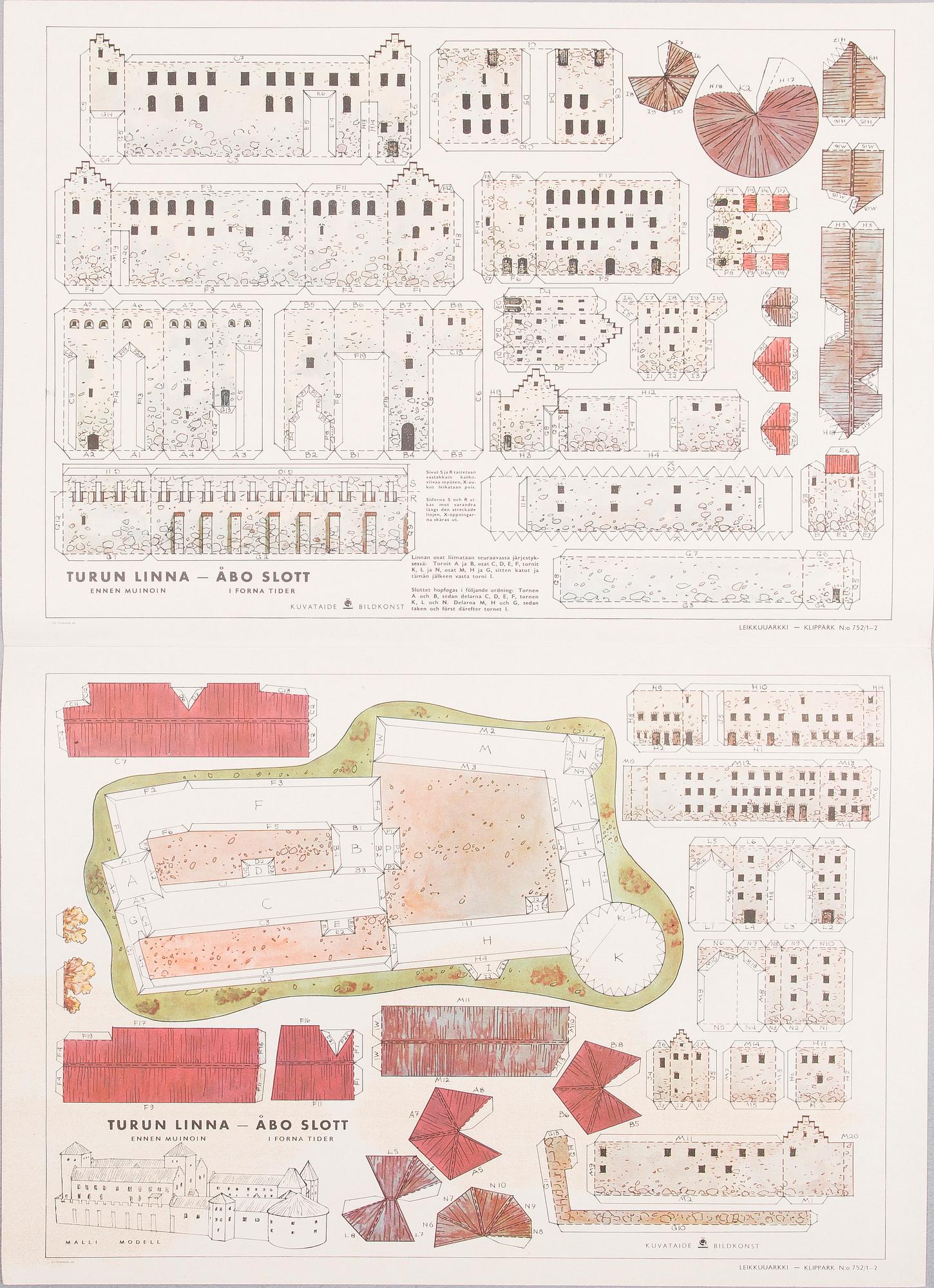 MODELLKARTONGER, CA 17 ST, papper, Allers Familj-Journal och Oy Tilgmann Ab, 1900-talets första hälft.