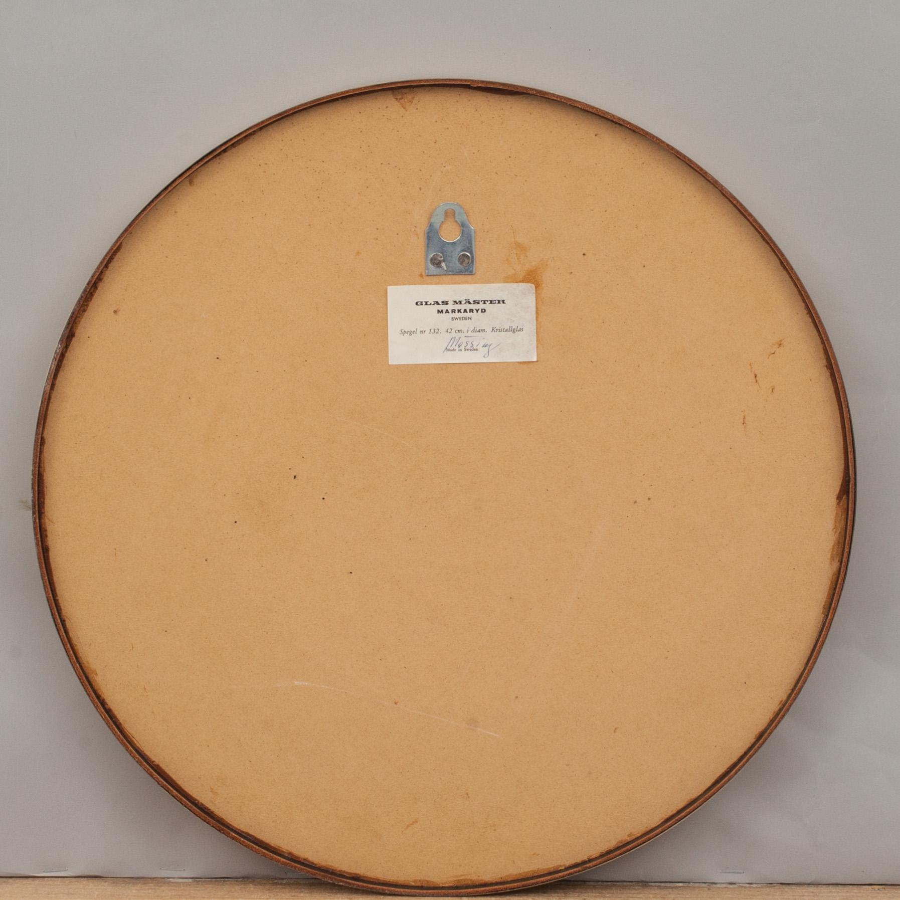 SPEGEL, kristallglas och mässing, Glas mäster, Markaryd, 1900-talets mitt.