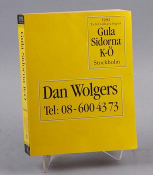 TELEFONKATALOG, omslagsdesign Dan Wolgers 1992.