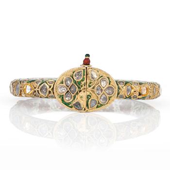 ARMRING, 'Kada', norra Indien, sannolikt Jaipur, 1800-tals.