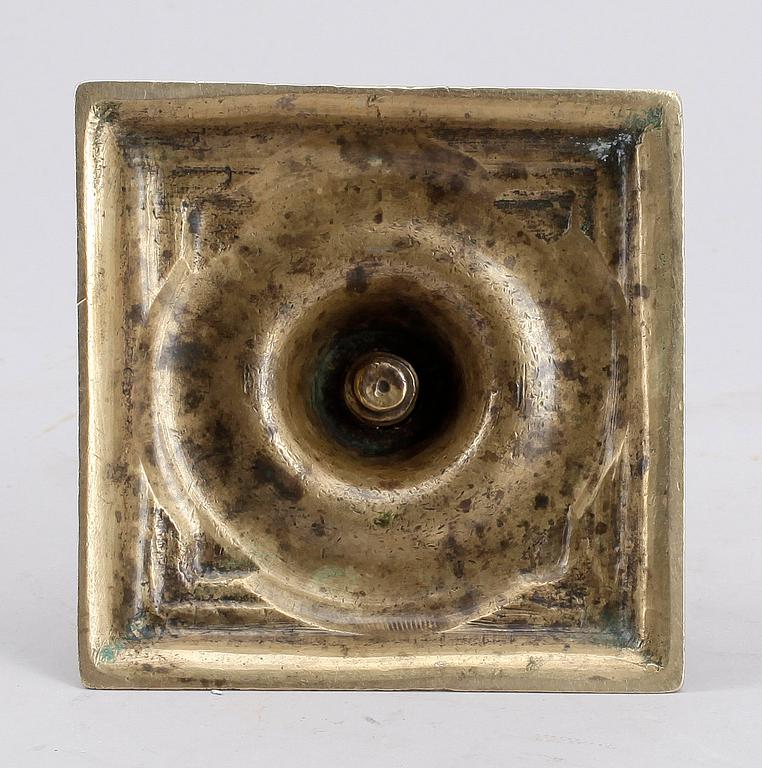LJUSSTAKE, mässing, 1700-tal.