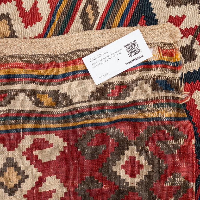 KELIM, semiantik, Kaukasien sannolikt, ca 279 x 197 cm.