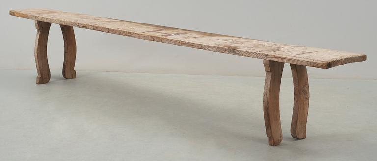 LÅNGBÄNK, allmoge, daterad 1818.