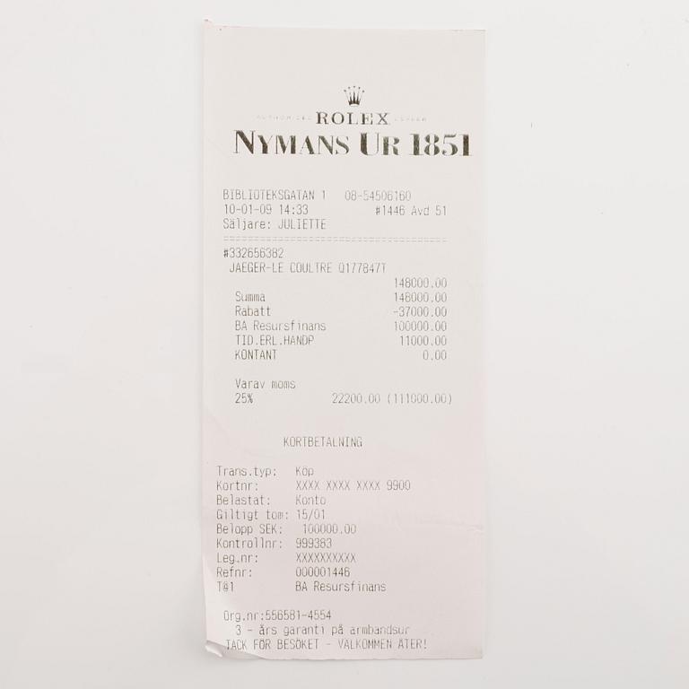 Jaeger-LeCoultre, Master Compressor Extreme W-Alarm, "Tides Of Time", "Limited Edition", ca 2010.