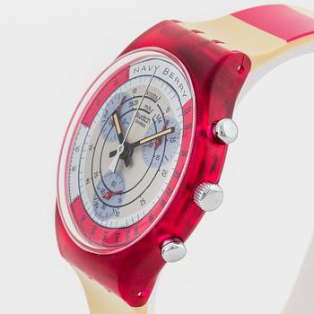 SWATCH, Chrono x 2 pcs. chronograph, wristwatch, 37,3 mm,