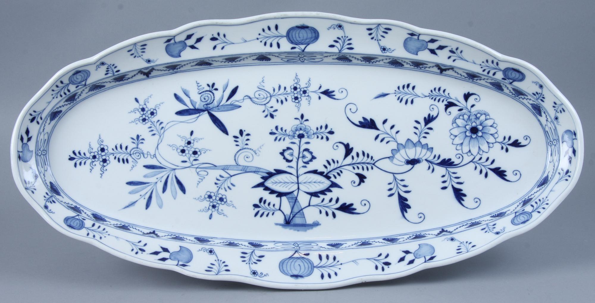 STEKFAT, porslin, Meissen, 1900-tal.