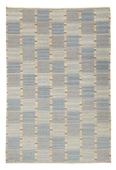 223. Barbro Nilsson, A CARPET, "Falurutan, lättblå III", flat weave, ca 302 x 201 cm, signed AB MMF BN.