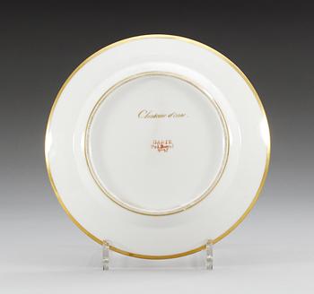 A French Darte topografic dish depicting 'Chateau d'cau', 19th Century.