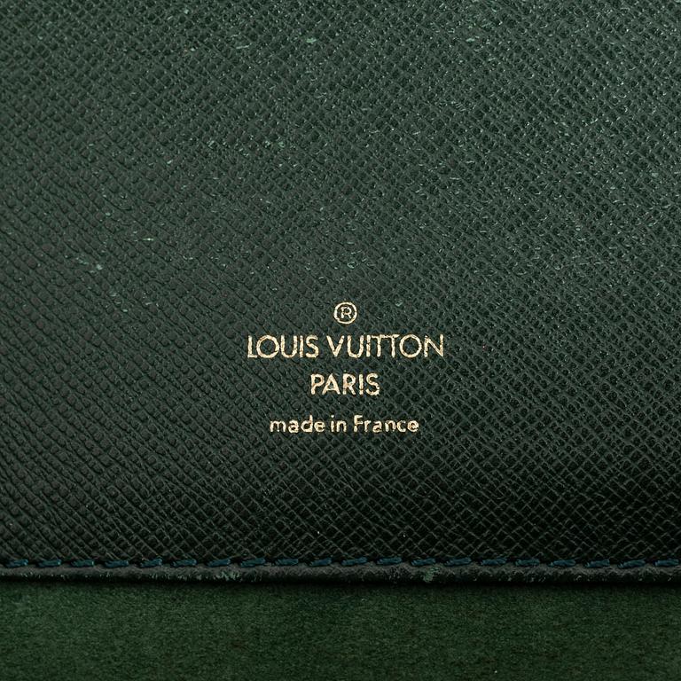 Louis Vuitton, a green Taiga 'Kourad' briefcase, 1997.