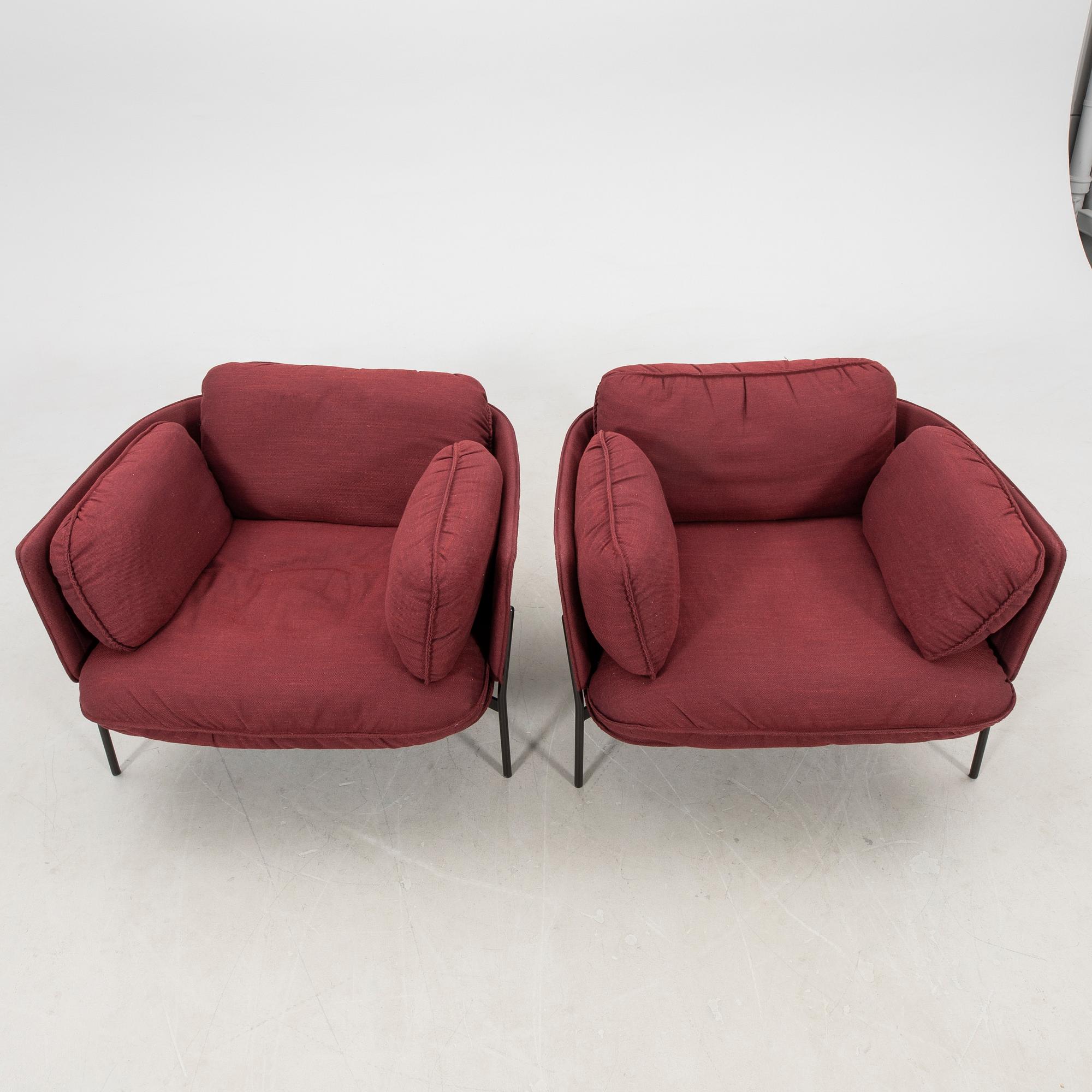 Luca Nichetto, a pair of "Cloud" armchairs for &tradition Denmark, 2020s.