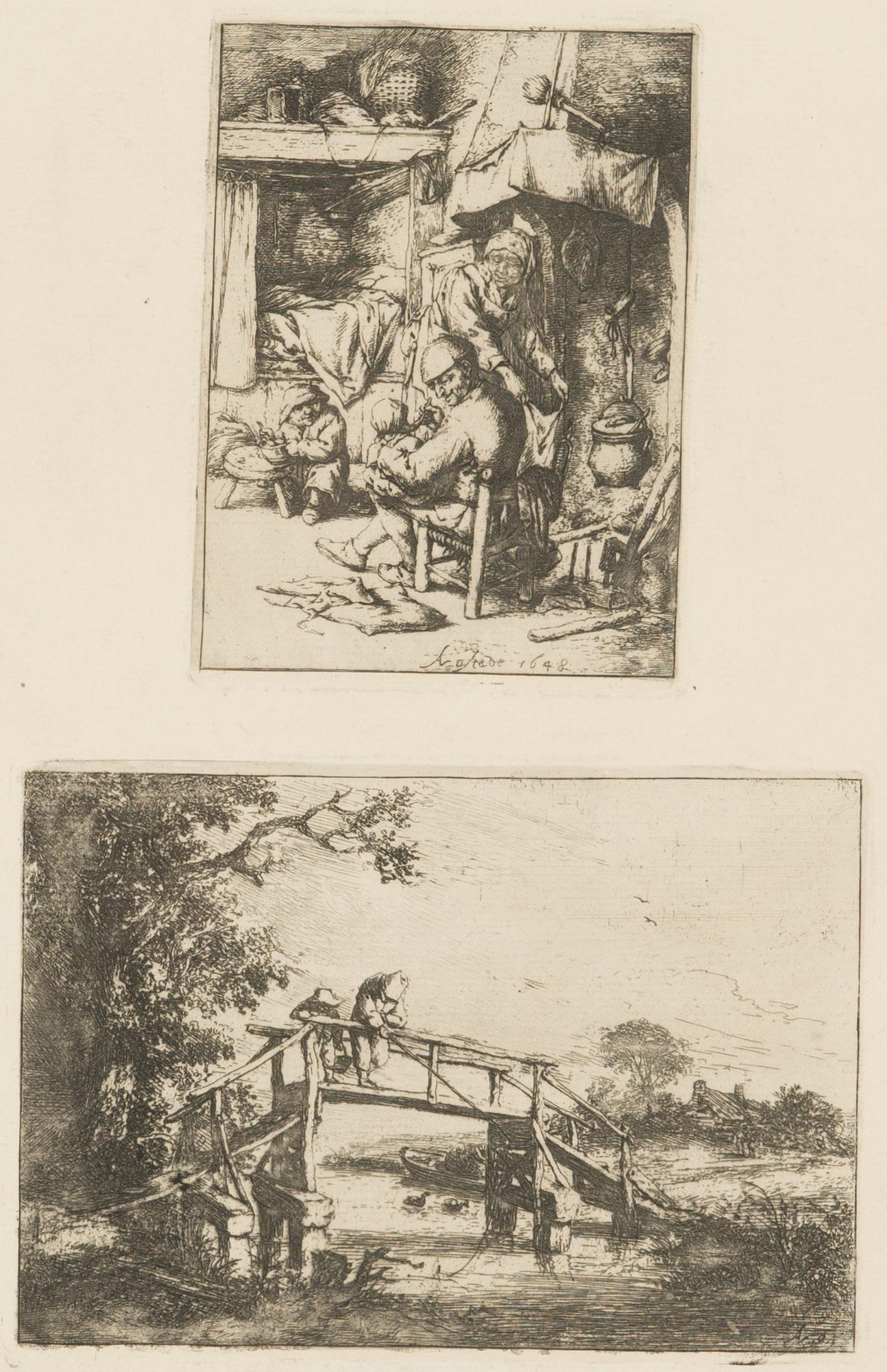 Adriaen van Ostade, two etchings.